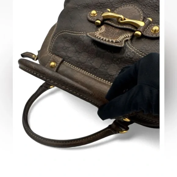 Gucci Dark Brown Leather Satchel - Picture 8 of 16